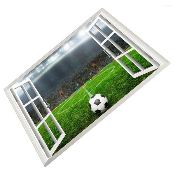 Fonds d'écran Autocollant mural pour hommes Mémat de football décor du stade PVC décoration murs