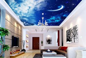 Wallpapers wallpaper 3D muurschildering plafond huisdecoratie ster maan cloud modern voor woonkamer muurschilderingen