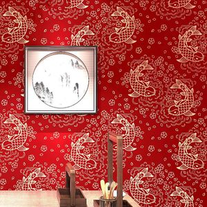 Wallpapers Wallpaper Klassieke Zen Italiaanse Chinese stijl El Restaurant BBQ Pot TV Achtergrond Muurpapier