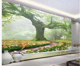 Wallpapers behang voor muren 3D Living Fantasy Forest TV achtergrond badkamer muurschildering