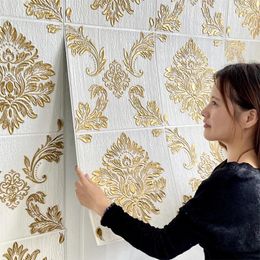 wallpapers behang zelfklevende 3d driedimensionale muurstickers waterdicht en vochtbestendig slaapkamer tv schuim baksteen sticker