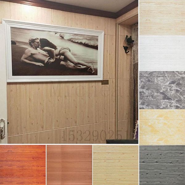 Fondos de pantalla Papel tapiz Autoadhesivo 3D Etiqueta de la pared Grano de madera Mármol Patrón Dormitorio TV Fondo Nuoying Papel impermeable