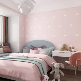 Wallpapers Warm Fris Scandinavisch Stijl Behang Blauwe Lucht Witte Wolken Kinderkamer Jongen Meisje Slaapkamer Prinses Achtergrond Muur Papier