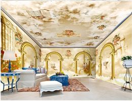 Wallpapers wdbh 3d kamer behang aangepaste po aristocratische Royal Dream Sky Wonderland Angel Roman Column For Walls 3 D