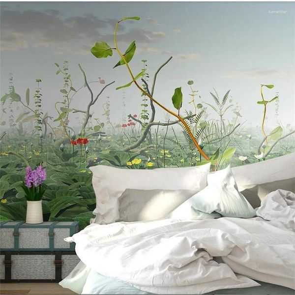 Fondos de pantalla Wellyu Personalizado Gran Mural Moderno Minimalista 3D Tridimensional Lotus Pond Paisaje Estilo Chino Pared