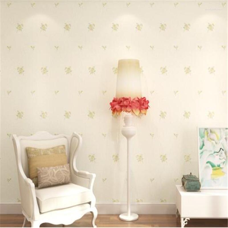 Wallpapers Wellyu Fresh Pastoral Bedroom Living Room Television Background Seamless Wall Cloth Warm Wedding Tapety