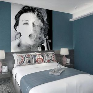 Wallpapers wellyu inkt blauw behang Noordse stijl donkergrijze slaapkamer woonkamer pure kleur moderne minimalistische achtergrond