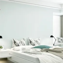 Fonds d'écran Wellyu Bleu clair Grey Wallpaper Nordic modern moderne simple couleur pure salon chambre à coucher