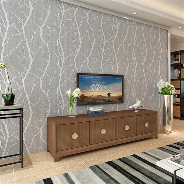 Fondos de pantalla Wellyu Moderno Minimalista Grueso 3D Deerskin Cashmere Wallpaper Sala de estar Dormitorio Sofá Fondo Papel de Parede