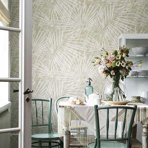 Wellyu moderne Simple sud-est asiatique Style 3d papier peint feuilles de palmier chambre salon fond pour murs 3d1