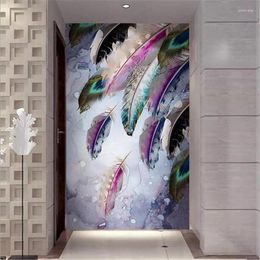 Fonds d'écran Wellyu Papel de Parede Fond d'écran personnalisé 3d salon mural Serenity Zhiyuan Bamboo Porch Aisle Papiers muraux Home Decor Mural
