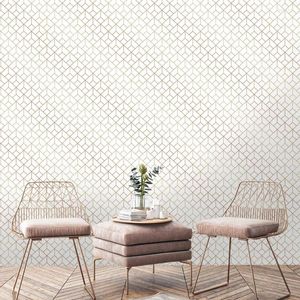 Wallpapers wit en gouden trellis behang peel stick contact papier abstract geometrisch rooster zelfklevend voorgaster