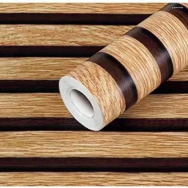 Fondos de pantalla Pegatinas PVC de grano de madera para muebles de mesa de armario de armario