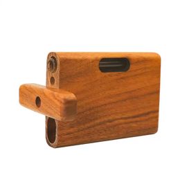 Pipa de madera de nogal para fumar con un solo bateador, filtros de madera para cigarrillos, tubo para fumar, caja de almacenamiento de tabaco, pipa para cigarrillos