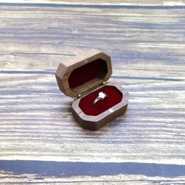 Walnut Wood Jewelry Box Ring Storage Ring Holder Rustic Wedding Ring Box bags