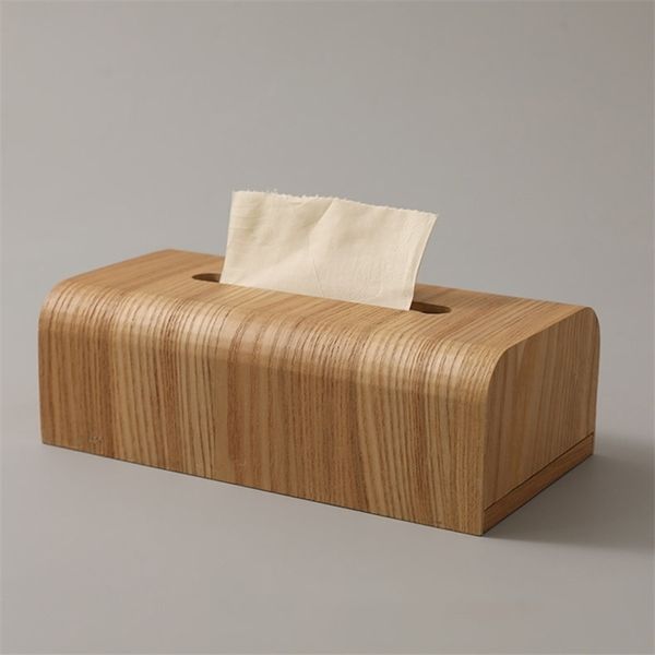 Boîte à mouchoirs en bois de noyer Cuisine Salle de bains Table en papier Stockage de bureau créatif Simple Salon es 210818