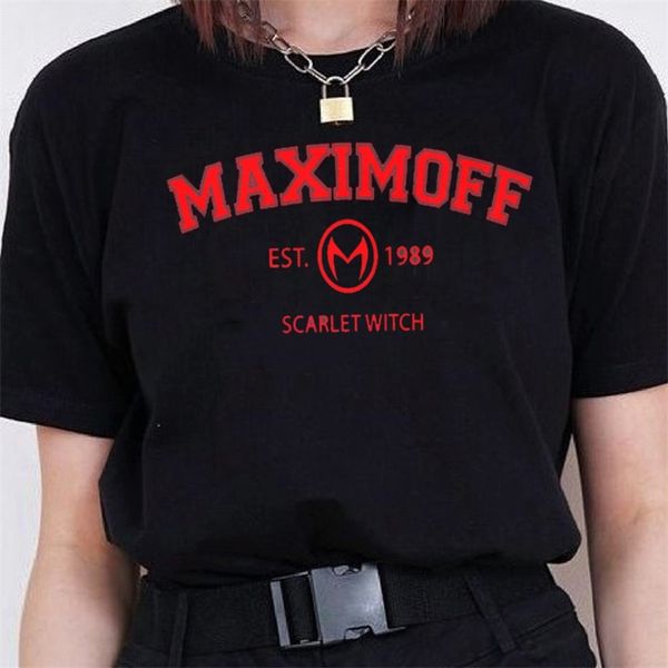 Wanda Maximoff 1989 Camisetas vintage Mujeres Hombres Wandavision Serie de TV Carta Imprimir Mujer Camiseta Top Algodón Camisetas de manga corta 220506