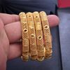 Wando 24k 4pclot ￩thiopien mariage luxe bangers duba￯ pour femmes bracelet de couleur or arabe africain bijoux middle-orient cadeau bangl8316648