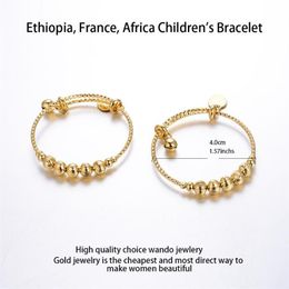 WANDO, 2 uds., campana de bola redonda, brazaletes pequeños clásicos para niñas y niños, pulsera para niños, regalo de cumpleaños, joyería encantadora para festival B0269N