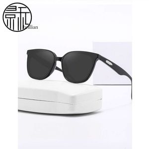 Wang Jia'er Lunettes de soleil avec lunettes de soleil polarisées de forme concave, nouvelles lunettes haut de gamme 2024, protection UV œil de chat