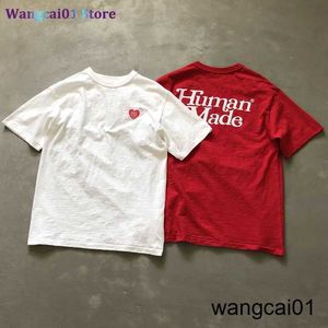 Wangcai01 DIY T-shirt Dropshipping Human Made X Girls T-shirt Don't Cry Slogan T-shirt Men vrouwen katoen o-neck korte seve top oversized tee 0315H23