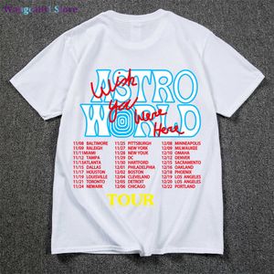 wangcai01 DIY T-Shirt New Summer Hip Hop T Shirt Hommes Femmes Cactus Jack ASTROWORLD Harajuku T-Shirts VOUS ÉTIEZ ICI tter Print Tee Tops 0320H23