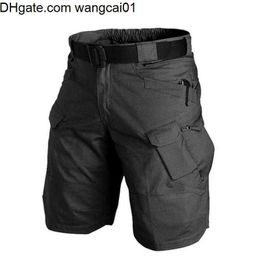 Wangcai01 Heren shorts Summer Men Cargo Shorts Tactical Short Pants waterdichte snel droge multi-pocket shorts heren buitenkleding jagen vissen 0314H23