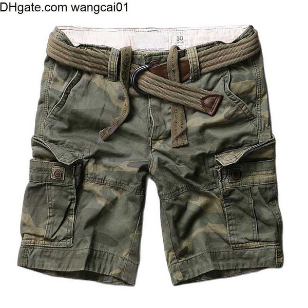 wangcai01 Shorts pour hommes à la mode Shorts de camouflage pour hommes Prium Cargo Shorts Casual Military Sty Multi Pockets Shorts Big Size Man Clothing Summer Wear 0314H23