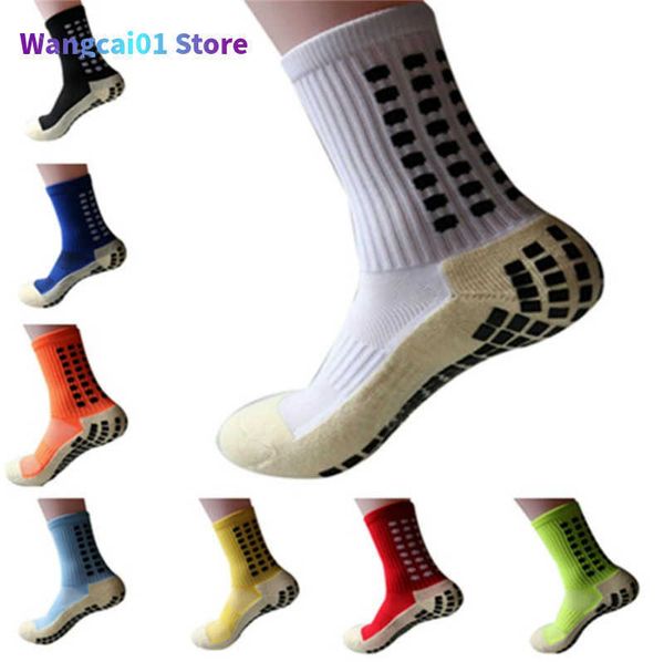 wangcai01 Hommes Chaussettes Nouveau Sport Anti Slip Football Chaussettes Coton Football Hommes Grip Chaussettes Calcetines 0217H23