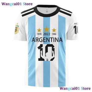 wangcai01 heren t-shirts 2022 Argentinië vlag 3d print t-shirts streetwear sportkleding t-shirt dames mannen nieuwe argentina kampioen 10 extra grote tops tee shirt 0322H23