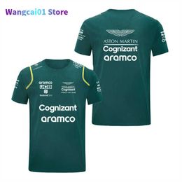 Wangcai01 Men's T-shirts 2022 Aston Martin F1 T-shirts Formule One Team Racing Car 3d Print O-Neck Sports Shirt Men Women 2022 NIEUW 0306H23
