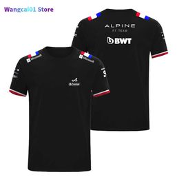 wangcai01 T-shirts pour hommes 2022 Formula One Alpine F1 Team Short Seve Shirt Blue Official F1 Shirt New High Quality Clothing Rennrad Trikot Herren 0306H23