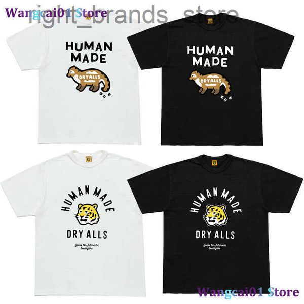 wangcai01 Camisetas para hombres Hecho por humanos Dry Alls Tiger Head Wolf Algodón Breathab Hombres Mujeres Camiseta 0322H23