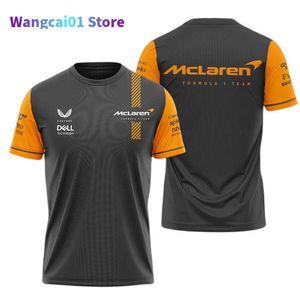 wangcai01 T-shirts pour hommes McLaren Formula 1 Team Racing T-shirt à col rond imprimé en 3D pour hommes et femmes surdimensionné. Vêtements de haute qualité 0306H23