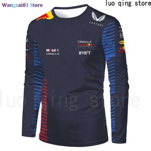 Wangcai01 Heren T-shirts Nieuwe F1 Racing Outdoor Extreme Sport Fashion Top Red Animal Team Bull Breathab Cycling Suit oversized Long Seve Hot Sa Tees 0318H23