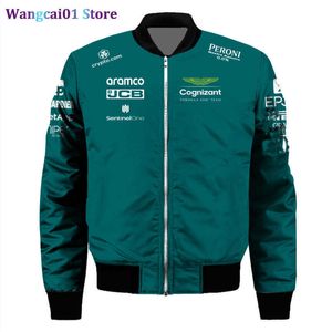 wangcai01 wangcai01 Vestes pour hommes 2023 Aston Martin Team Jacket Official F1 Jacket Formula 1 Moto Cycling Jacket Alonso Pilot Jacket Motorcyc Racing Jacket 0320H23