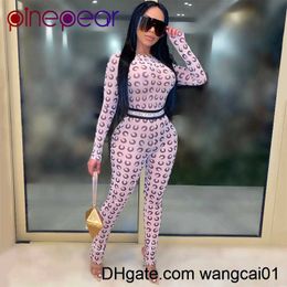 wangcai01 wangcai01Pantalon deux pièces pour femme PinePear See Through Mesh Crescent Moon Print Rompers Womens Jumpsuit Long Seve Sexy Party Club Fashion Outfits