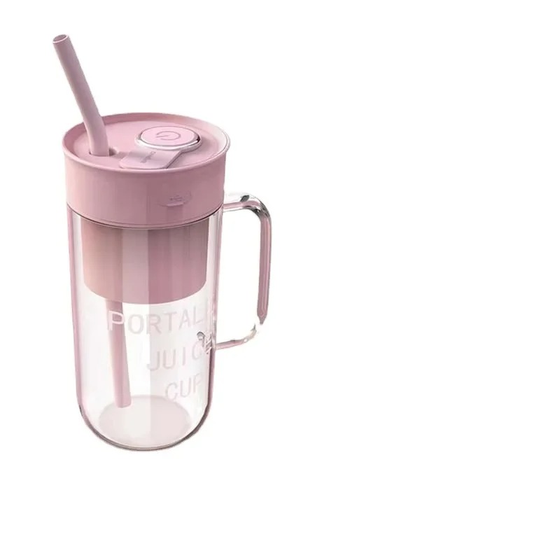 Wanghong New Handheld Electric Stroh laden Mini Crushed Ice Fruchtsaft Gemüse Milch Shake Juicer Tasse