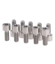 Wanyifa 10 pièces titane DIN 912 tête à six pans creux M5 x 10mm boulon pour porte-bidons de vélo 1429528