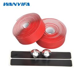 Wanyifa Hoge Kwaliteit Fietsen Racefiets Sport Kurk EVA Carbon Stuurlint 2 Bar plug Bike Hand Bar Tape Fiets Accessoires7210148