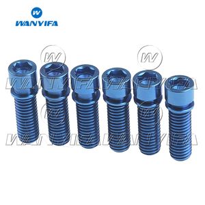 Wanyifa Titanium M8x20 25mm BMX Hex -bouten met sluitringenschroeven voor fiets 6pcs