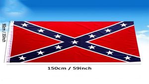 Guerre 3x5 pieds deux côtés imprimé drapeau civil confédéré Polyester drapeaux nationaux bannières personnalisable DBC BH26871061215