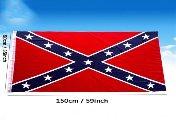 Guerre 3x5 pieds deux côtés imprimé drapeau civil confédéré Polyester drapeaux nationaux bannières personnalisable DBC BH26877779355