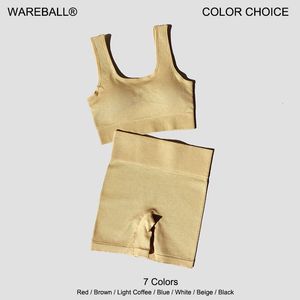 Wareball 2pcs Femmes Yoga Set Gym Set Sexy Sexy Bra Souple Sports Shorts Workout Running Clothing Gym Portez un sport athlétique 240407