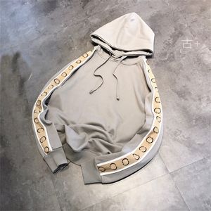 Ropa de almacén Primavera / verano Sudadera con capucha reflectante 3M Manga larga Correas bordadas Suéter suelto casual para hombres y mujeres Venta en línea_I3G0