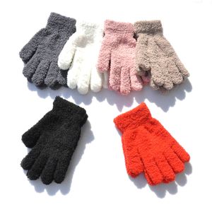 3 tailles gants chauds pour bébé en peluche enfants filles moufles solide épaissir enfants garçon fourrure doux gant de noël enfants adulte cadeau pour 3-6 ans 5-11 ans et adultes