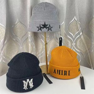 Warm Beanie Skull Caps Designer gebreide hoed populaire winterhoeden klassieke letter print petten