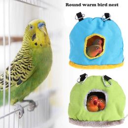 Chaud oiseau lit maison cabane suspendus Cage en peluche oiseaux pour Hamster perroquet Cages
