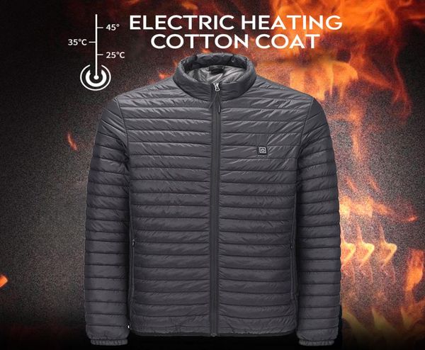 Veste chauffée de poche chauffée USB Veste de chauffage lavable Température de vent résiliée au vent