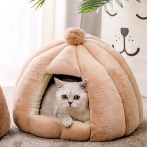Warm gezellig huisdier hond huis kat bed mat verwijderbare kennel nestmand zachte comfortabele kitten slapende accessoires 220323